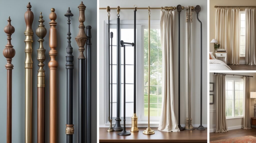 Classic and Modern Curtain Rod Styles Explained