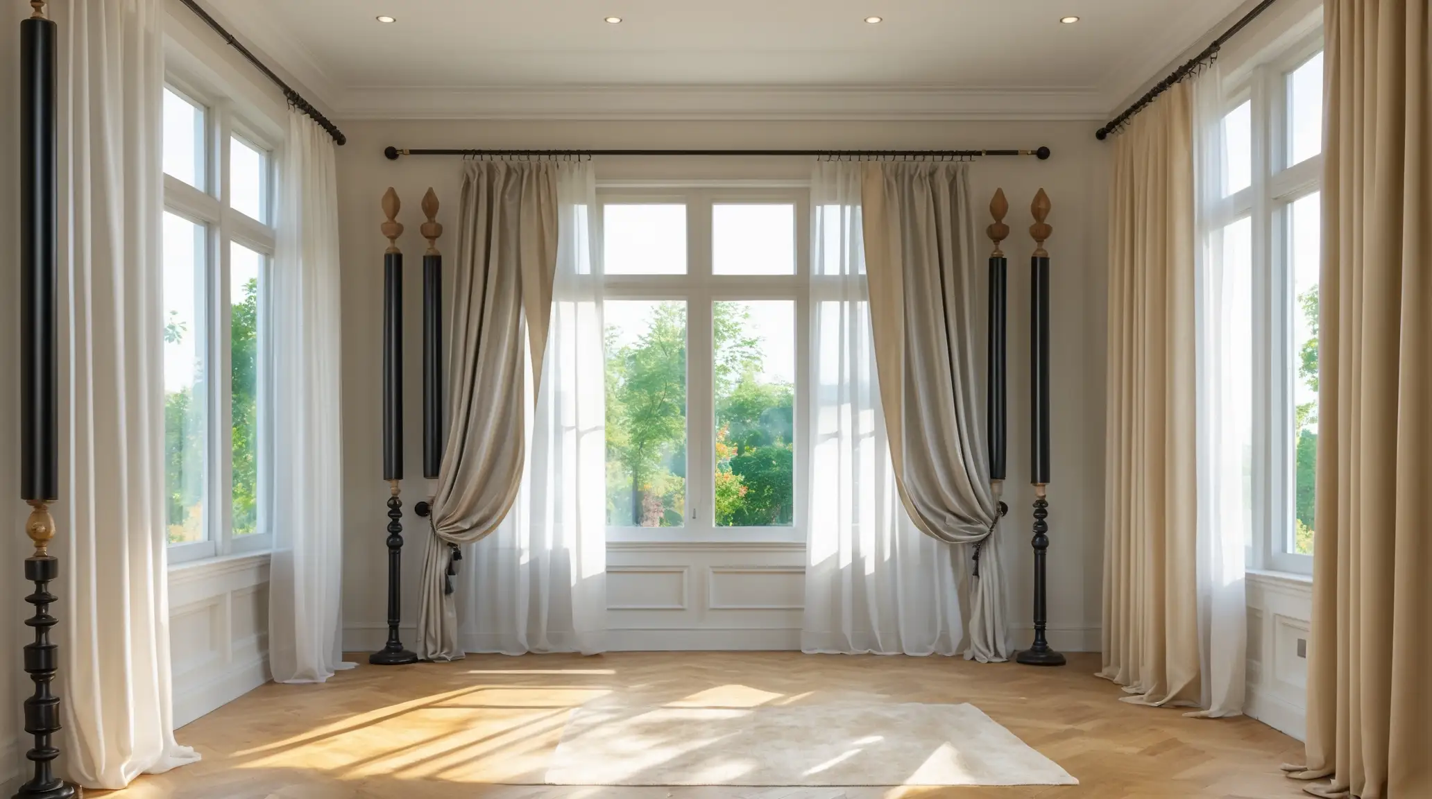 different types of curtain rods