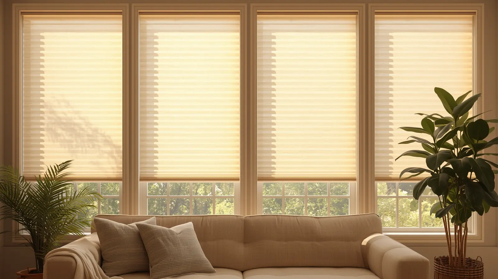 Privacy blinds that let light in