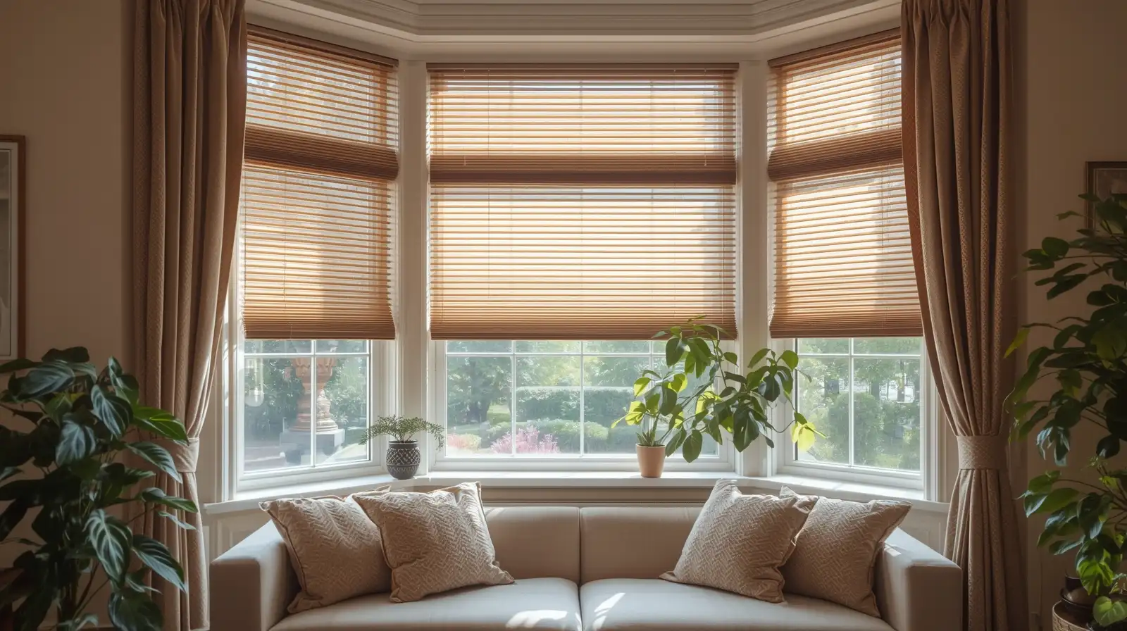 bay window blinds ideas
